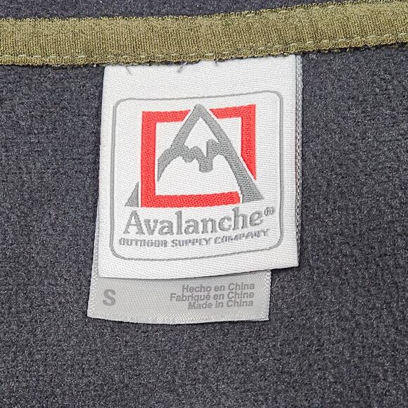 Avalanche Knit Sweater Jacket Cardigan Full Zip Fleece Lined Green Black Small - Picture 8 of 11
